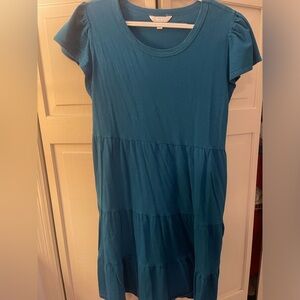 Teal Short Sleeve Dress
